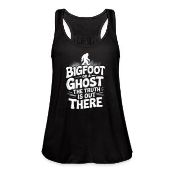 Bigfoot Believer Sasquatch Cryptid Forest Creature - Women's Flowy Tank Top by Bella - black - Front - Julia (174cm)