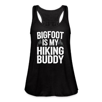 Bigfoot Believer Sasquatch Cryptid Forest Creature - Women's Flowy Tank Top by Bella - black - Front - Julia (174cm)