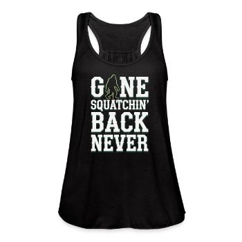 Bigfoot Believer Sasquatch Cryptid Forest Creature - Women's Flowy Tank Top by Bella - black - Front - Julia (174cm)