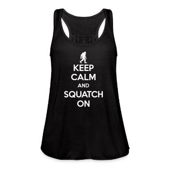 Bigfoot Believer Sasquatch Cryptid Forest Creature - Women's Flowy Tank Top by Bella - black - Front - Julia (174cm)