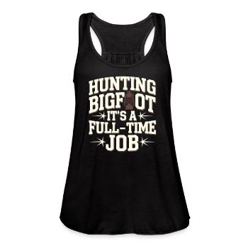 Bigfoot Believer Sasquatch Cryptid Forest Creature - Women's Flowy Tank Top by Bella - black - Front - Julia (174cm)