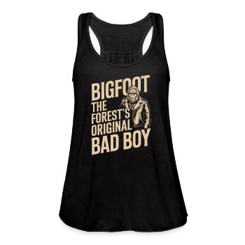 Bigfoot Believer Sasquatch Cryptid Forest Creature - Women's Flowy Tank Top by Bella - black - Front - Julia (174cm)