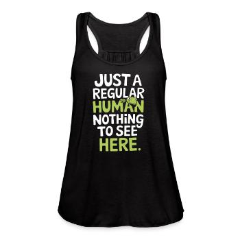 Lizard People Reptile Conspiracy and Secret - Women's Flowy Tank Top by Bella - black - Front - Julia (174cm)