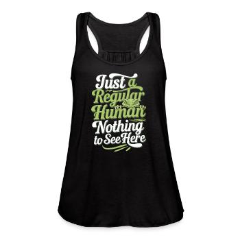 Lizard People Reptile Conspiracy and Secret - Women's Flowy Tank Top by Bella - black - Front - Julia (174cm)