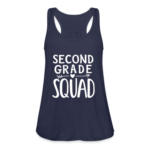 Second Grade Squad Teacher Team T-Shirts - Women's Flowy Tank Top by Bella