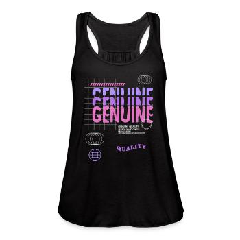 Genuine Streetwear - Women's Flowy Tank Top by Bella - black - Front - Julia (174cm)