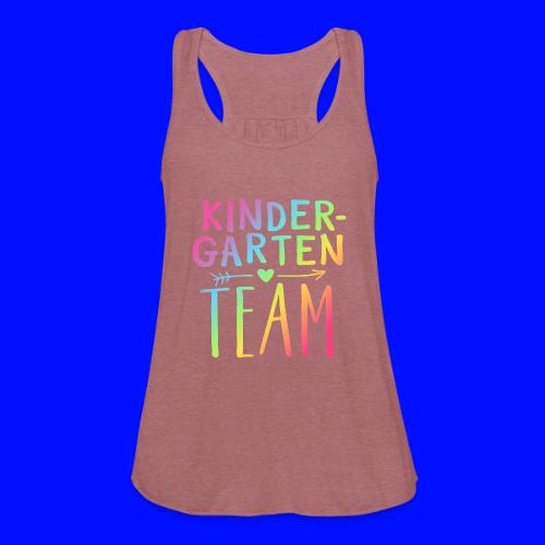 Kindergarten Team Neon Rainbow Teacher T-Shirts - Women's Flowy Tank Top by Bella