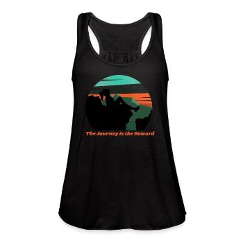 Journey is the Reward - Women's Flowy Tank Top by Bella - black - Front - Julia (174cm)