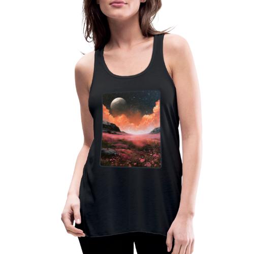 Moonlit Fantasy Flower Landscape - Women's Flowy Tank Top by Bella