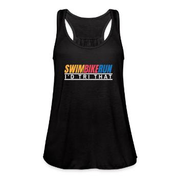 Triathlon - Women's Flowy Tank Top by Bella - black - Front - Julia (174cm)