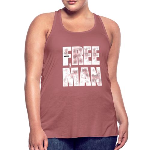 FREE MAN - White Graphic - Women's Flowy Tank Top by Bella