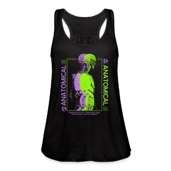 Anatomical Streetwear - Women's Flowy Tank Top by Bella - black - Front - Julia (174cm)