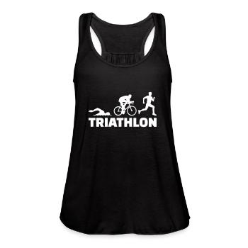 Triathlon - Women's Flowy Tank Top by Bella - black - Front - Julia (174cm)