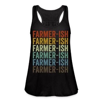 Farmer-ish Farmer Homesteading - Women's Flowy Tank Top by Bella - black - Front - Julia (174cm)