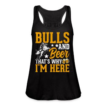 Bull Rider Bull Riding - Women's Flowy Tank Top by Bella - black - Front - Julia (174cm)