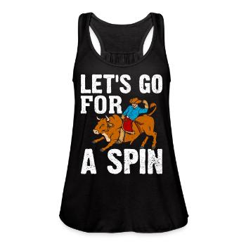 Bull Rider Bull Riding Cowboy - Women's Flowy Tank Top by Bella - black - Front - Julia (174cm)