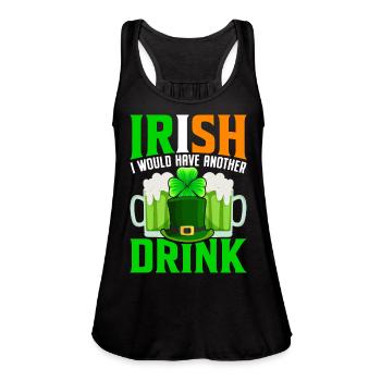Funny St Patricks Day - Women's Flowy Tank Top by Bella - black - Front - Julia (174cm)