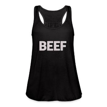 BEEF - Women's Flowy Tank Top by Bella - black - Front - Julia (174cm)