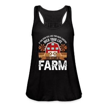 Farmer - Women's Flowy Tank Top by Bella - black - Front - Julia (174cm)