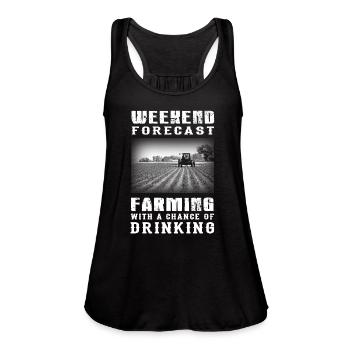 farmer, farmers union, no farmers no food, piglet - Women's Flowy Tank Top by Bella - black - Front - Julia (174cm)