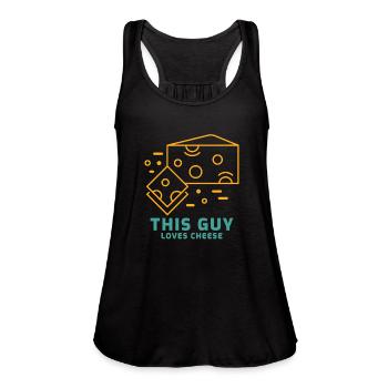 Cheese - Women's Flowy Tank Top by Bella - black - Front - Julia (174cm)