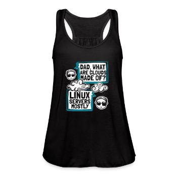 Dad What Are Clouds Made Of Full Stack Software - Women's Flowy Tank Top by Bella - black - Front - Julia (174cm)
