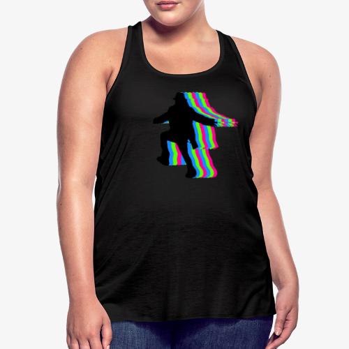 silhouette rainbow - Women's Flowy Tank Top by Bella