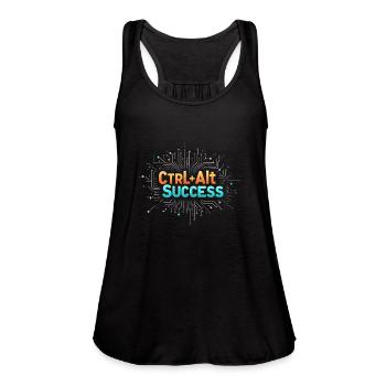 Ctrl + Alt + Success - Women's Flowy Tank Top by Bella - black - Front - Julia (174cm)