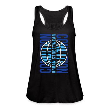 Condition Streetwear - Women's Flowy Tank Top by Bella - black - Front - Julia (174cm)