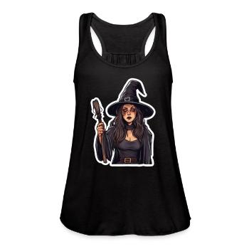 Witch Halloween Horror Witch - Women's Flowy Tank Top by Bella - black - Front - Julia (174cm)