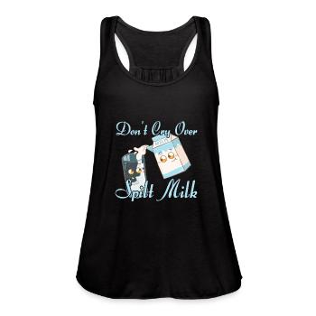 milk milkman milk drinker - Women's Flowy Tank Top by Bella - black - Front - Julia (174cm)