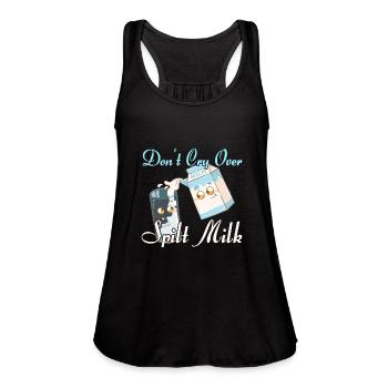 milk milkman milk drinker - Women's Flowy Tank Top by Bella - black - Front - Julia (174cm)