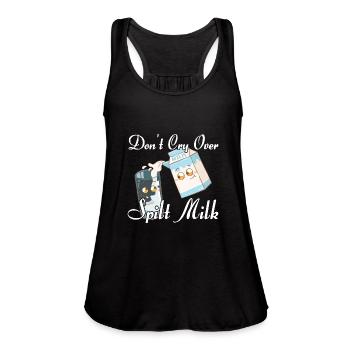 milk milkman milk drinker - Women's Flowy Tank Top by Bella - black - Front - Julia (174cm)