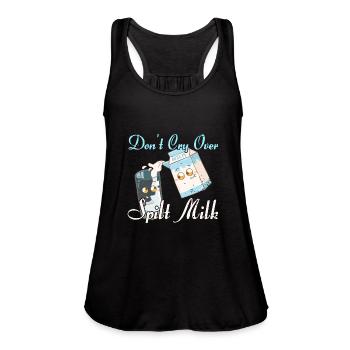 milk milkman milk drinker - Women's Flowy Tank Top by Bella - black - Front - Julia (174cm)