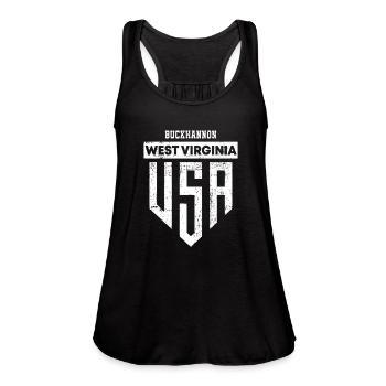 Tv Hannon Meme - Women's Flowy Tank Top by Bella - black - Front - Julia (174cm)