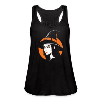Witch - Women's Flowy Tank Top by Bella - black - Front - Julia (174cm)