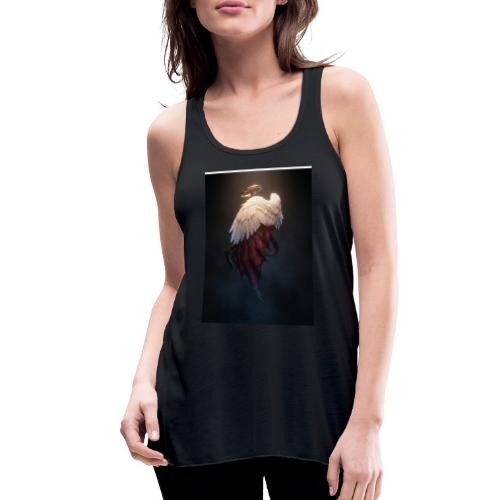 Angel vs Demon Wings Dark Aesthetic Gothic T-Shirt - Women's Flowy Tank Top by Bella
