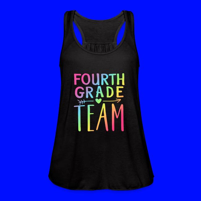 Fourth Grade Team Neon Rainbow Teacher T-Shirts