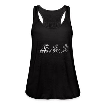 triathlon - Women's Flowy Tank Top by Bella - black - Front - Julia (174cm)