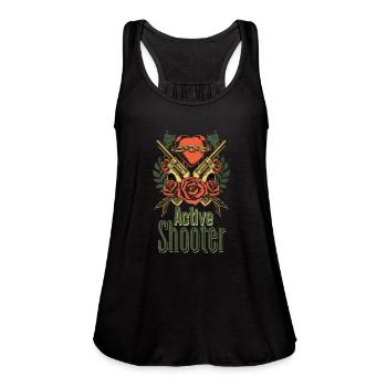 Active Shooter - Women's Flowy Tank Top by Bella - black - Front - Julia (174cm)
