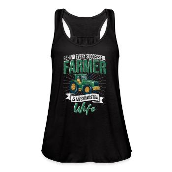 Farmers Wife Farmer Girlfriend - Women's Flowy Tank Top by Bella - black - Front - Julia (174cm)