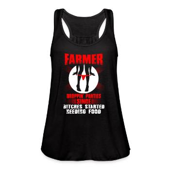 Farmer farmer's wife piglet farmer farmers farme - Women's Flowy Tank Top by Bella - black - Front - Julia (174cm)