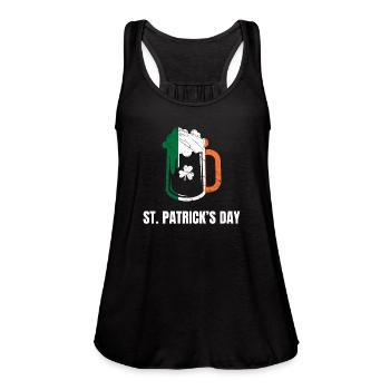 St Patricks Day Ireland Beer Party Celebration - Women's Flowy Tank Top by Bella - black - Front - Julia (174cm)