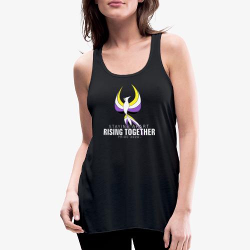 Nonbinary Staying Apart Rising Together Pride - Women's Flowy Tank Top by Bella