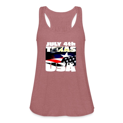 July 4th Texas USA - Women's Flowy Tank Top by Bella