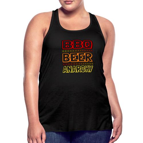 BBQ BEER ANARCHY - Women's Flowy Tank Top by Bella