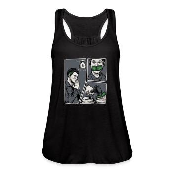 Money is my Religion - Women's Flowy Tank Top by Bella - black - Front - Julia (174cm)