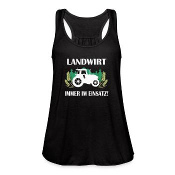 Farmer farmer always in use - Women's Flowy Tank Top by Bella - black - Front - Julia (174cm)