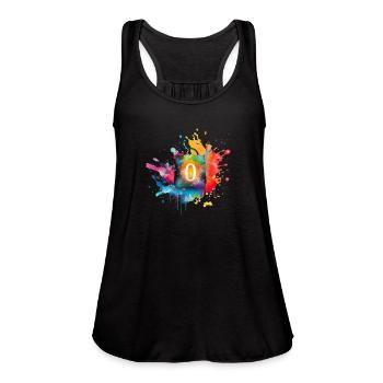 0, Zero, Number Zero, Number 0 - Women's Flowy Tank Top by Bella - black - Front - Julia (174cm)