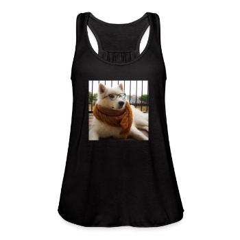 Style dog - Women's Flowy Tank Top by Bella - black - Front - Julia (174cm)